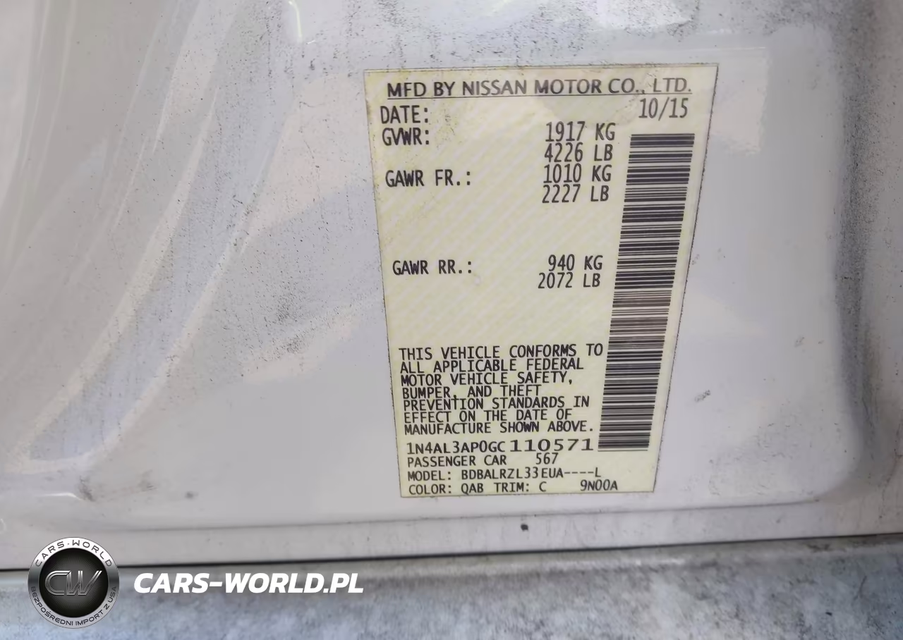 2016 Nissan Altima 2.5 Sl VIN:1N4AL3AP0GC110571 - 9