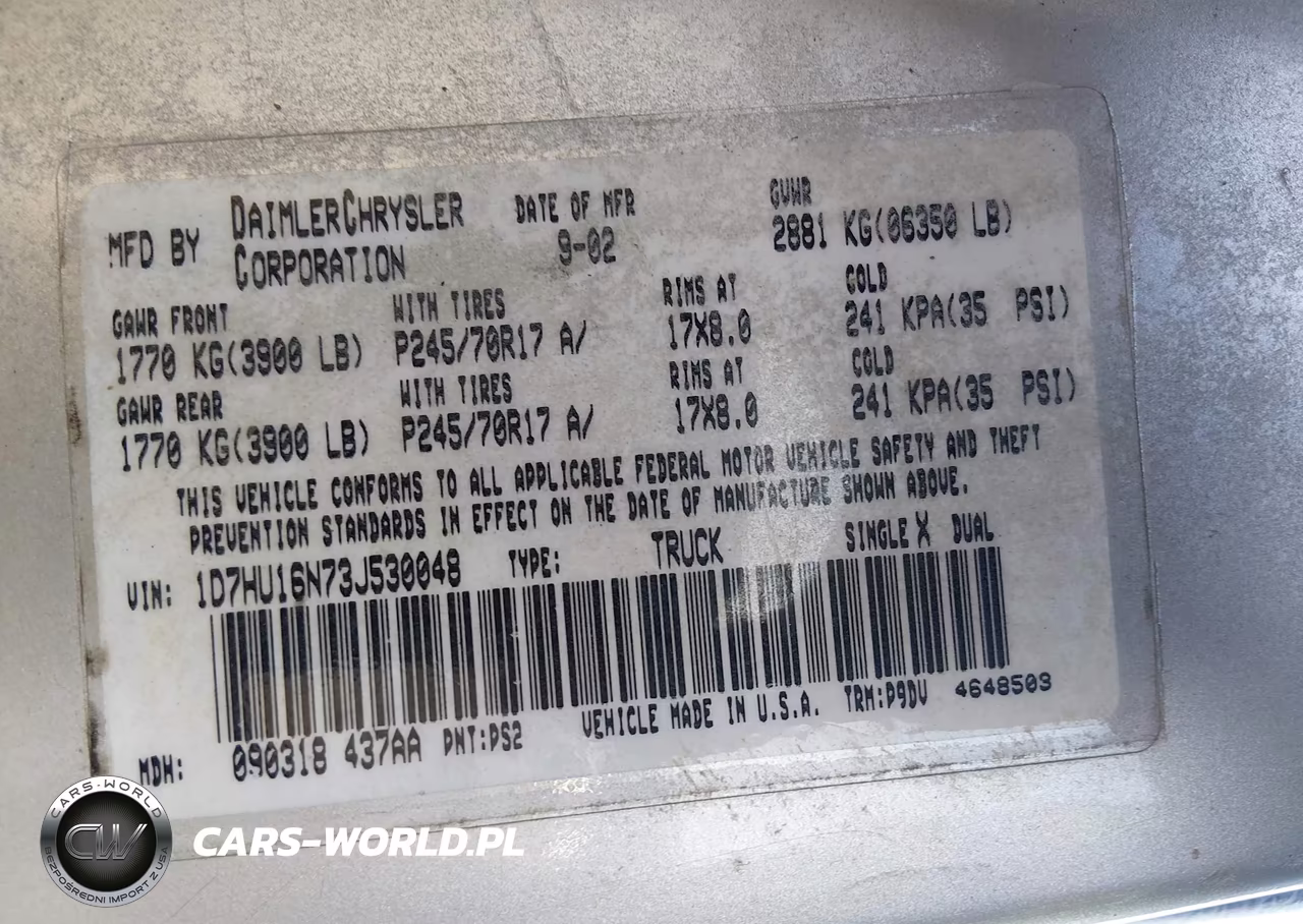 2003 Dodge Ram 1500 Slt-Laramie-St VIN:1D7HU16N73J530048 - 9