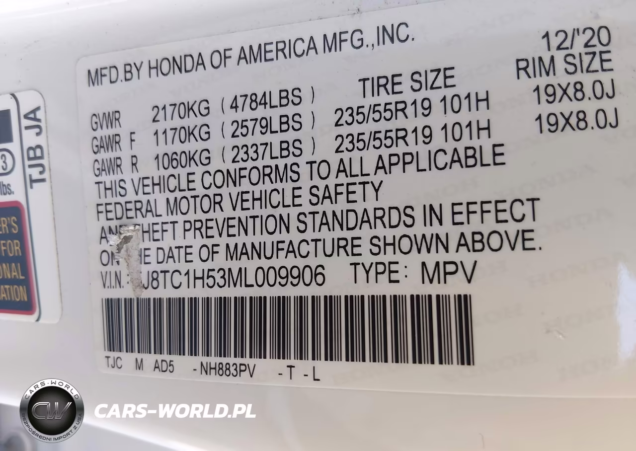 2021 Acura Rdx Technology Package VIN:5J8TC1H53ML009906 - 9