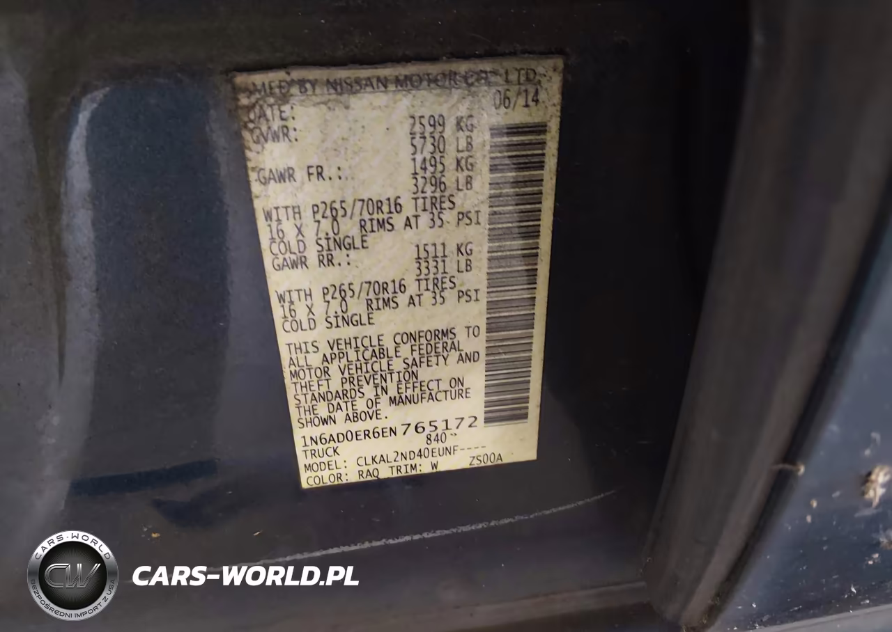 2014 Nissan Frontier Sv VIN:1N6AD0ER6EN765172 - 9