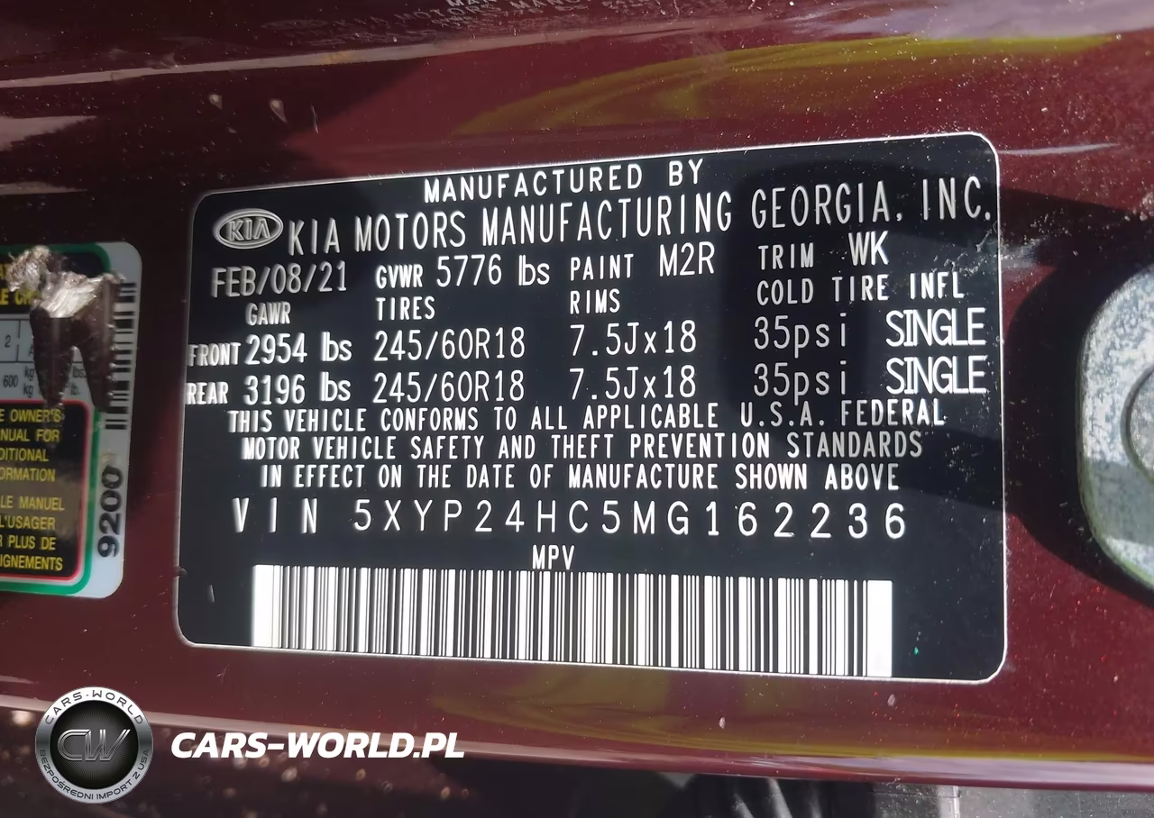 2021 Kia Telluride Lx VIN:5XYP24HC5MG162236 - 9