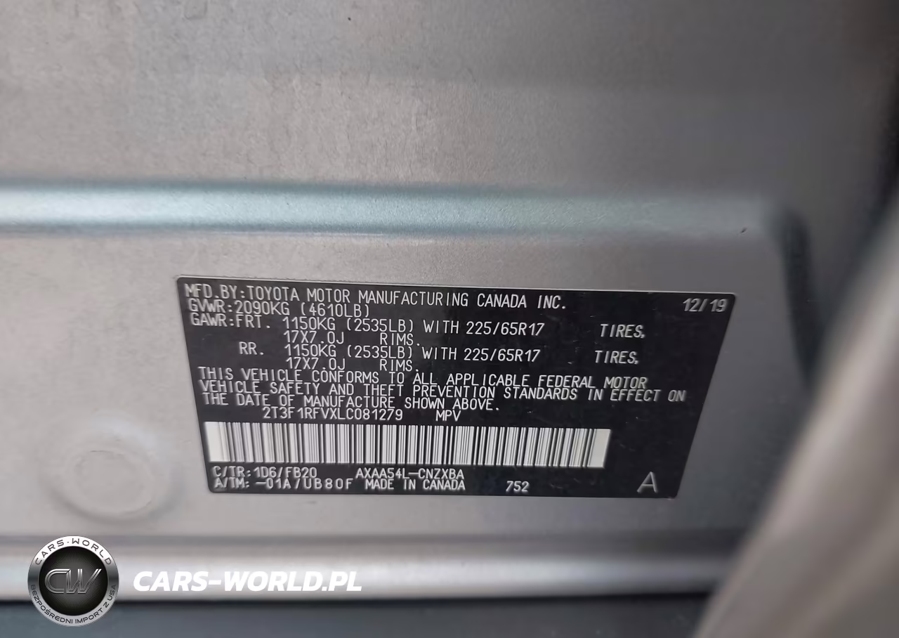 2020 Toyota Rav4 Le VIN:2T3F1RFVXLC081279 - 9