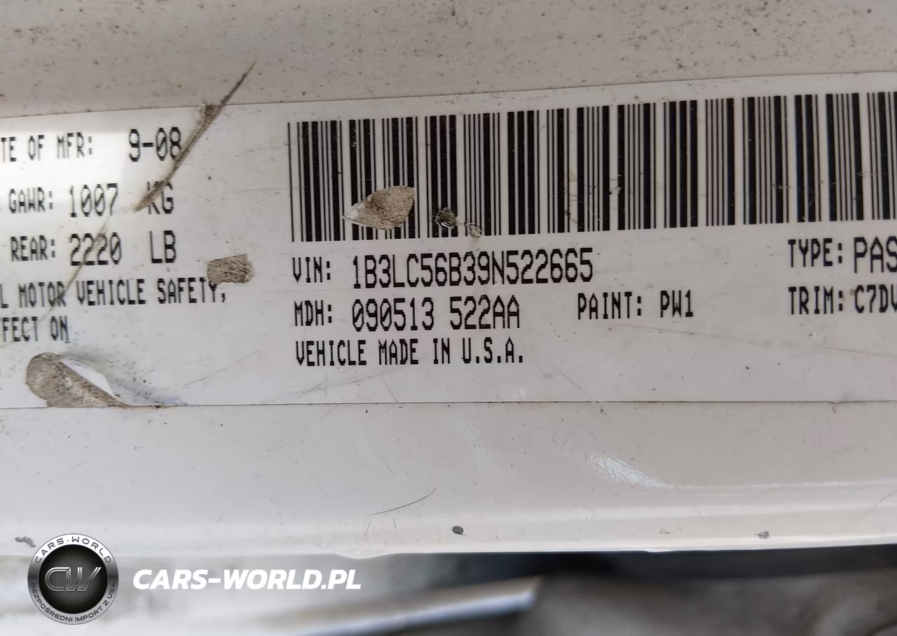 2009 Dodge Avenger R-T VIN:1B3LC56B39N522665 - 9