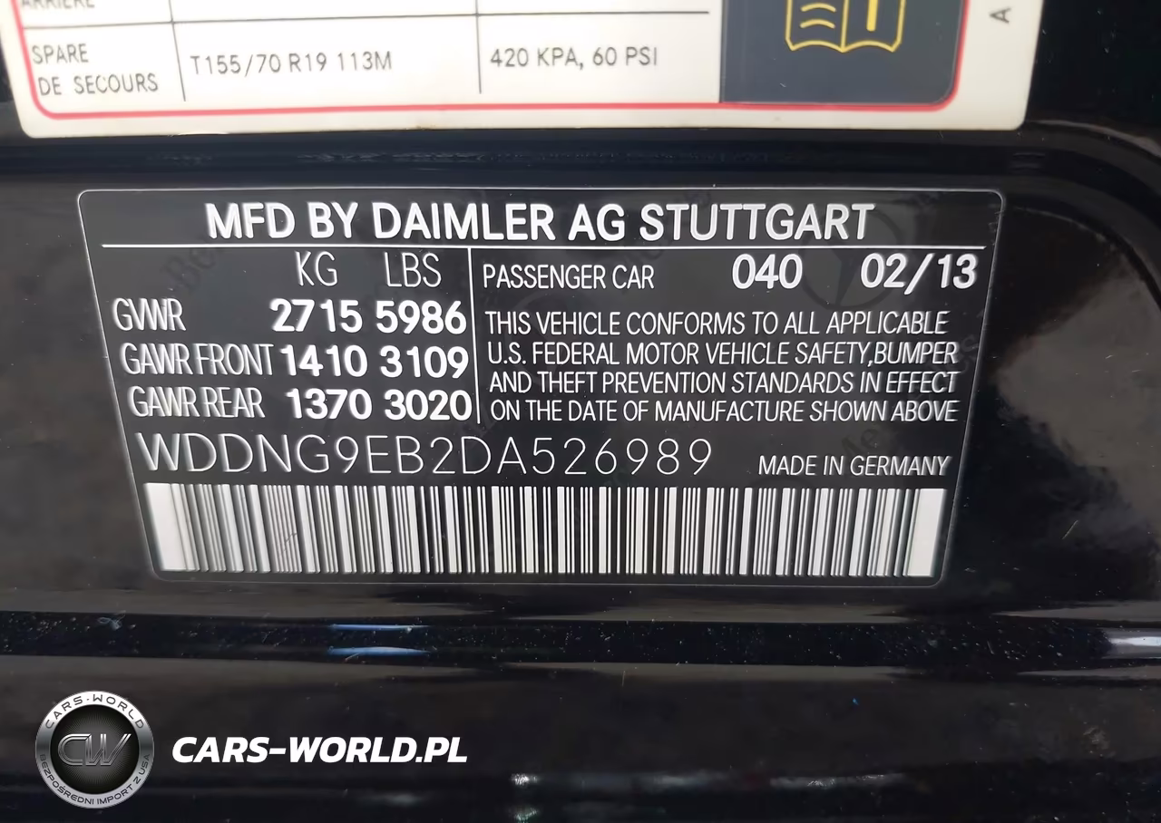 2013 Mercedes-Benz S 550 4Matic VIN:WDDNG9EB2DA526989 - 9