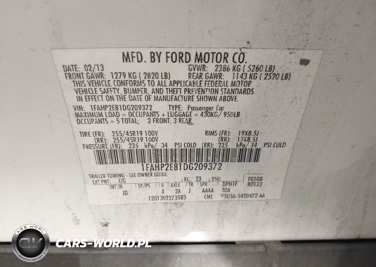 2013 Ford Taurus Sel VIN:1FAHP2E81DG209372 - 9