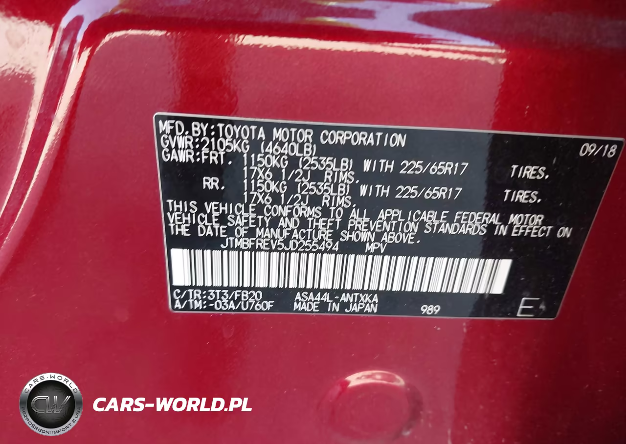 2018 Toyota Rav4 Le VIN:JTMBFREV5JD255494 - 9