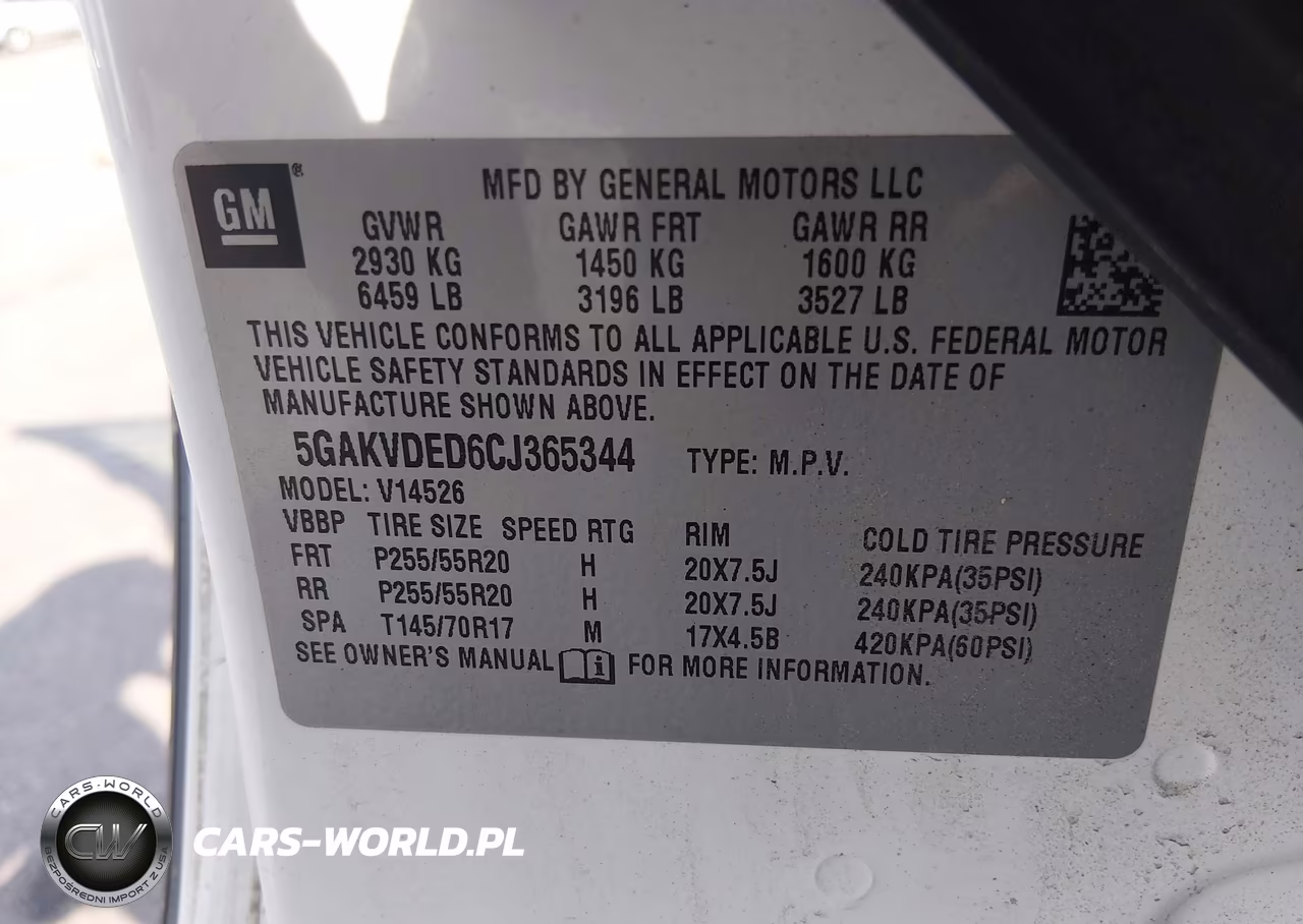 2012 Buick Enclave Premium VIN:5GAKVDED6CJ365344 - 9