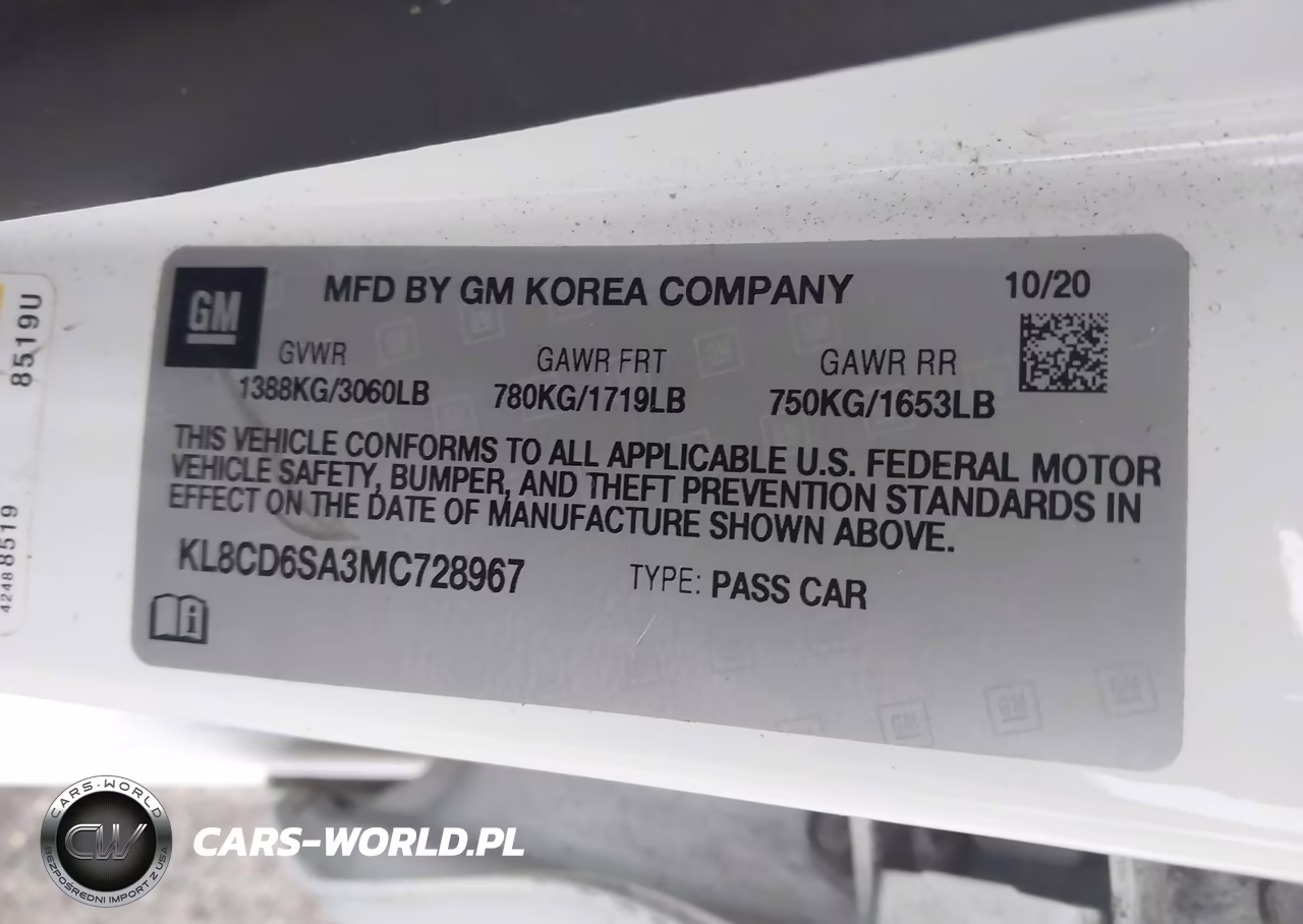 2021 Chevrolet Spark Fwd 1Lt Automatic VIN:KL8CD6SA3MC728967 - 9