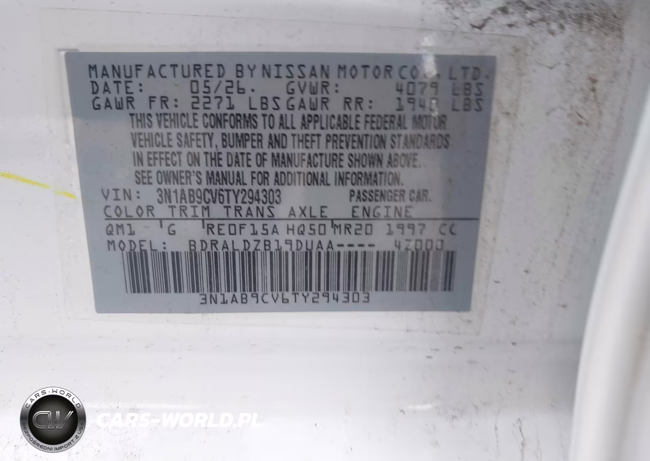 2026 Nissan Sentra Sv VIN:3N1AB9CV6TY294303 - 9