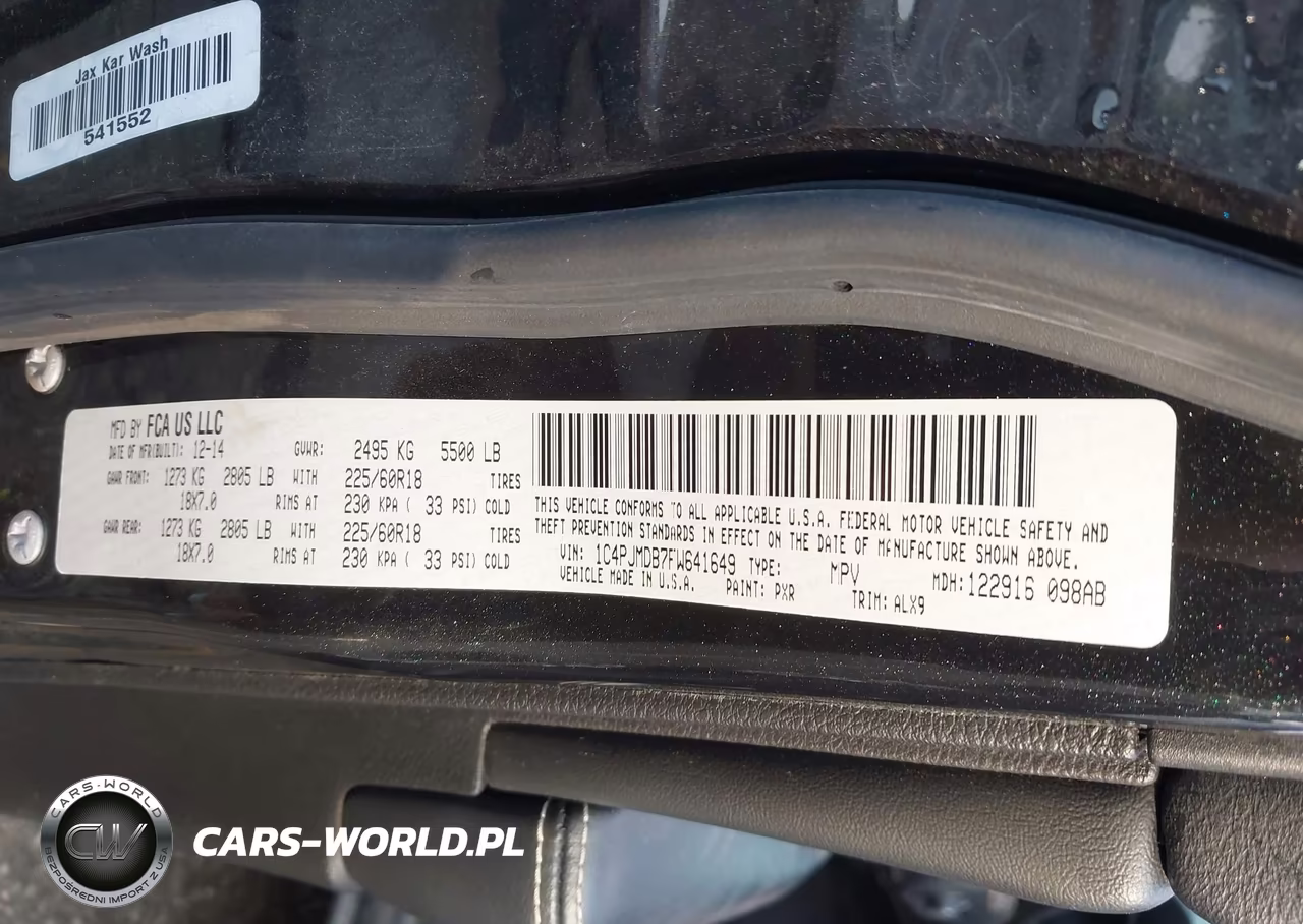 2015 Jeep Cherokee Limited VIN:1C4PJMDB7FW641649 - 9