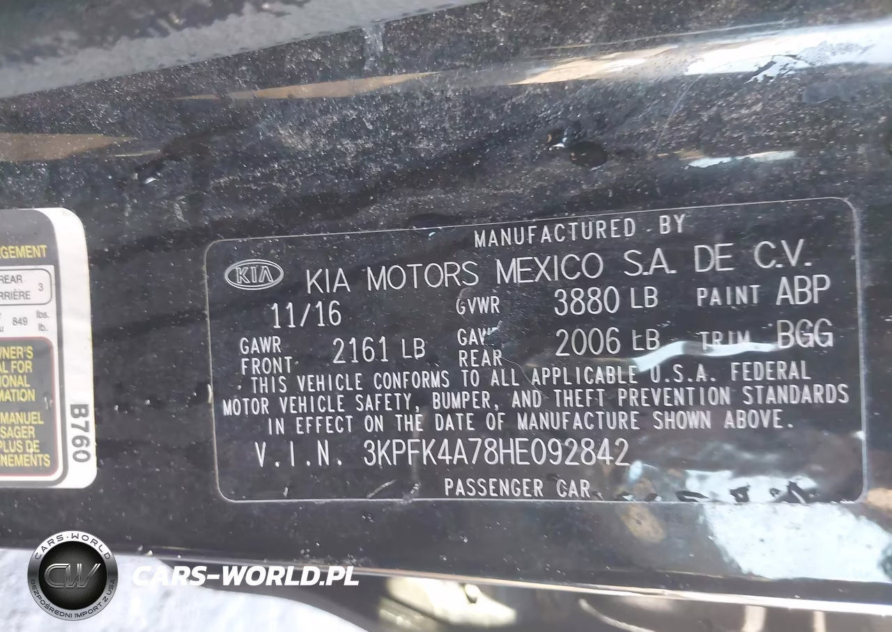 2017 Kia Forte Lx VIN:3KPFK4A78HE092842 - 9