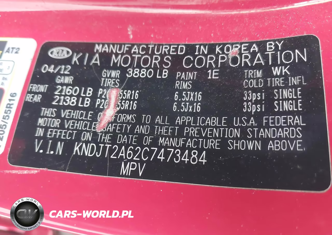 2012 Kia Soul + VIN:KNDJT2A62C7473484 - 9