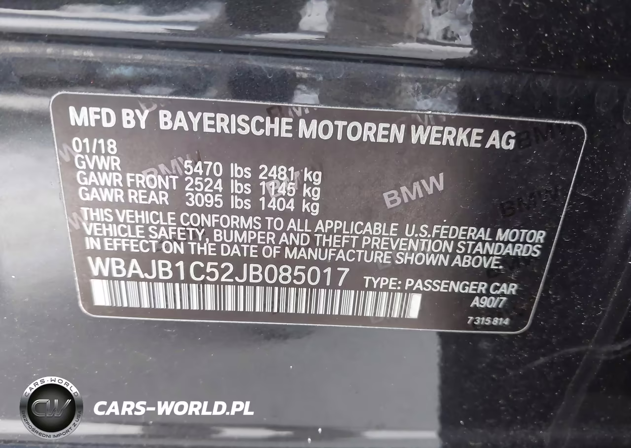 2018 BMW 530E xDrive Iperformance VIN:WBAJB1C52JB085017 - 9