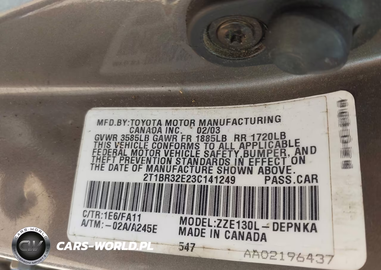 2003 Toyota Corolla Le VIN:2T1BR32E23C141249 - 9