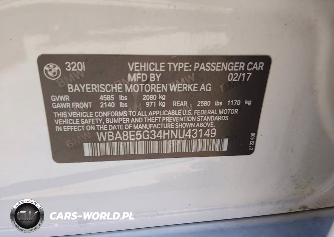 2017 BMW 320I xDrive VIN:WBA8E5G34HNU43149 - 9