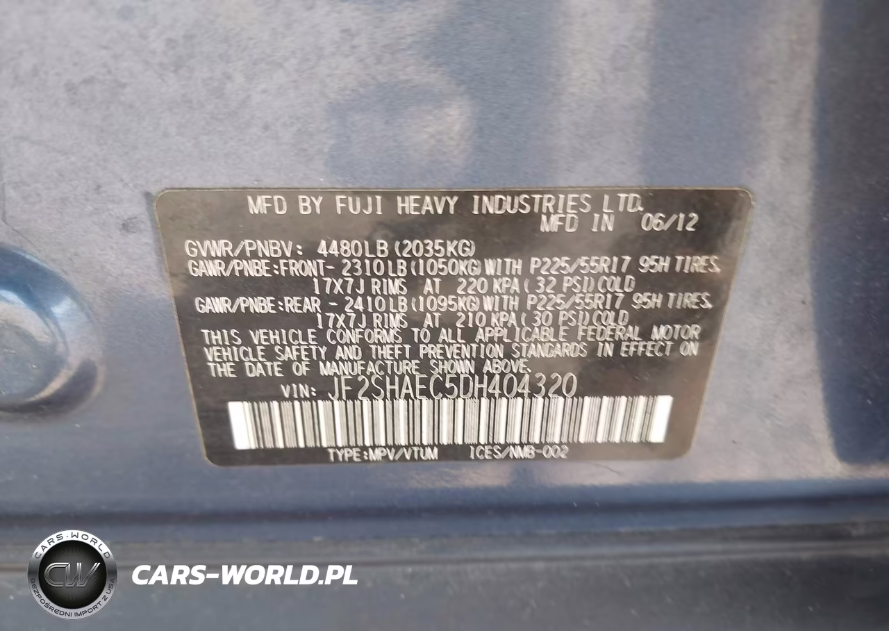 2013 Subaru Forester 2.5X Limited VIN:JF2SHAEC5DH404320 - 9