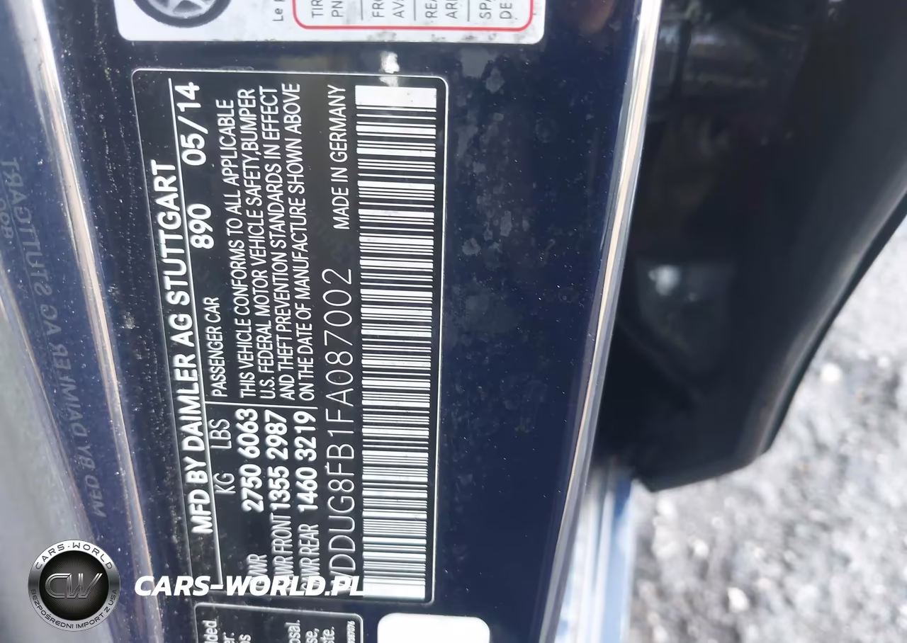 2015 Mercedes-Benz S 550 4Matic VIN:WDDUG8FB1FA087002 - 9