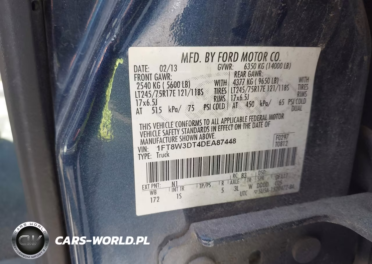 2013 Ford F-350 Xl VIN:1FT8W3DT4DEA87448 - 9