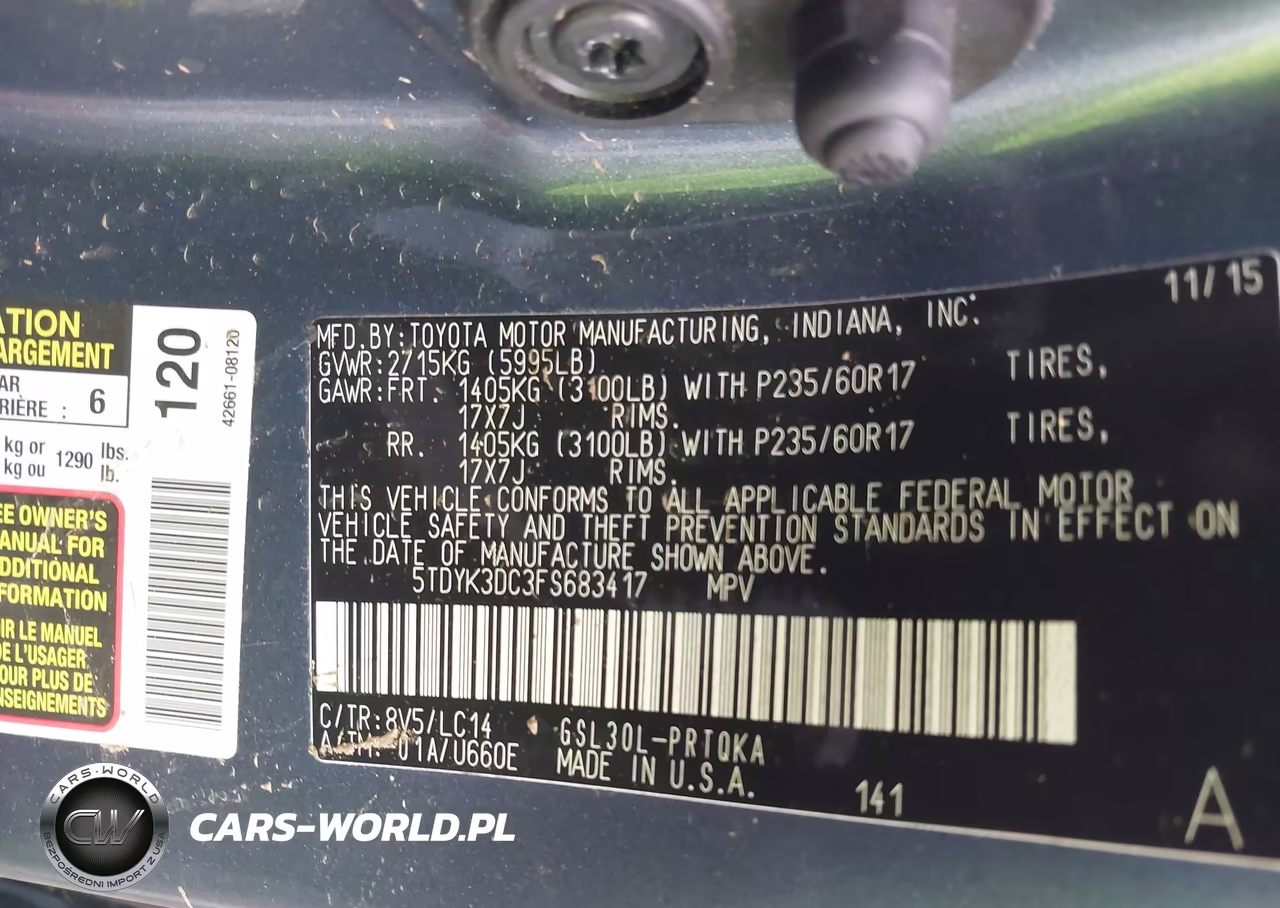 2015 Toyota Sienna Xle 8 Passenger VIN:5TDYK3DC3FS683417 - 9