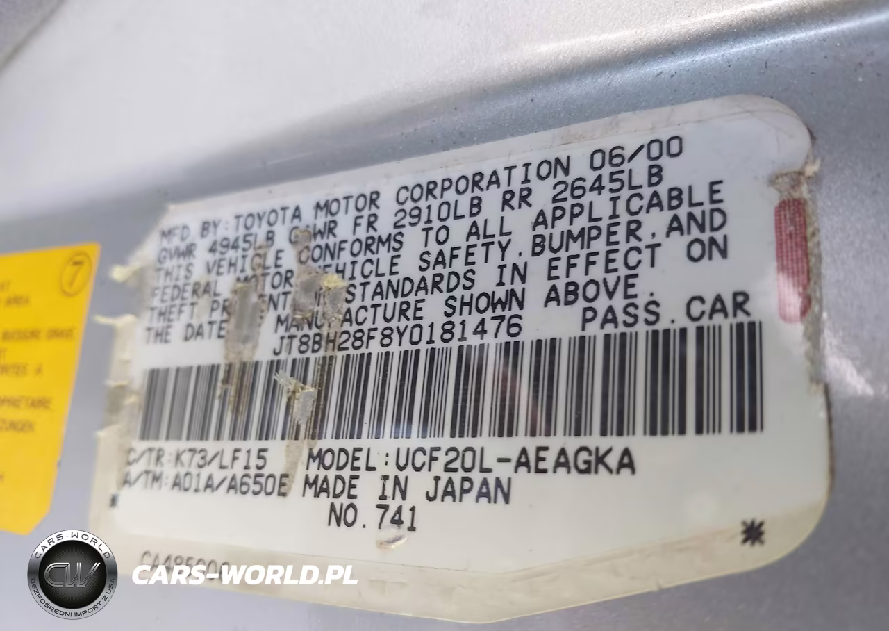 2000 Lexus Ls 400 VIN:JT8BH28F8Y0181476 - 9