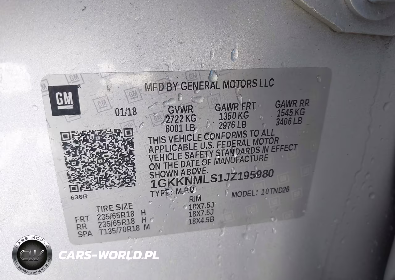 2018 GMC Acadia Slt-1 VIN:1GKKNMLS1JZ195980 - 9