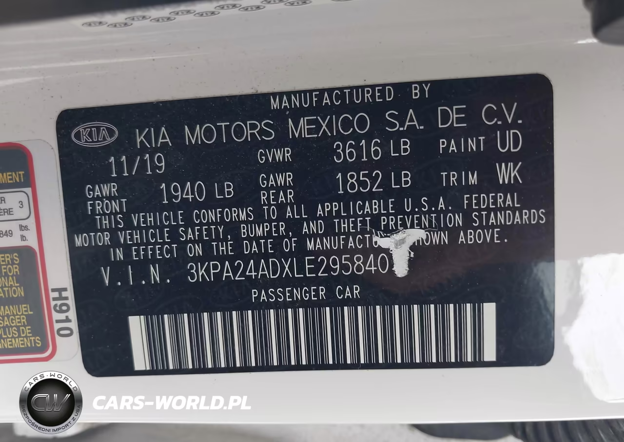 2020 Kia Rio S VIN:3KPA24ADXLE295840 - 9
