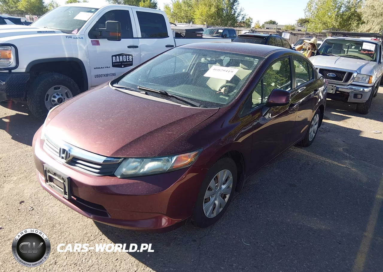 2012 Honda Civic Lx VIN:19XFB2F54CE055842 - 2