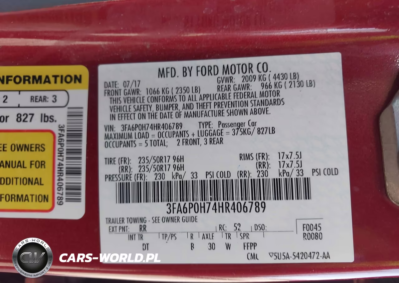 2017 Ford Fusion Se VIN:3FA6P0H74HR406789 - 9