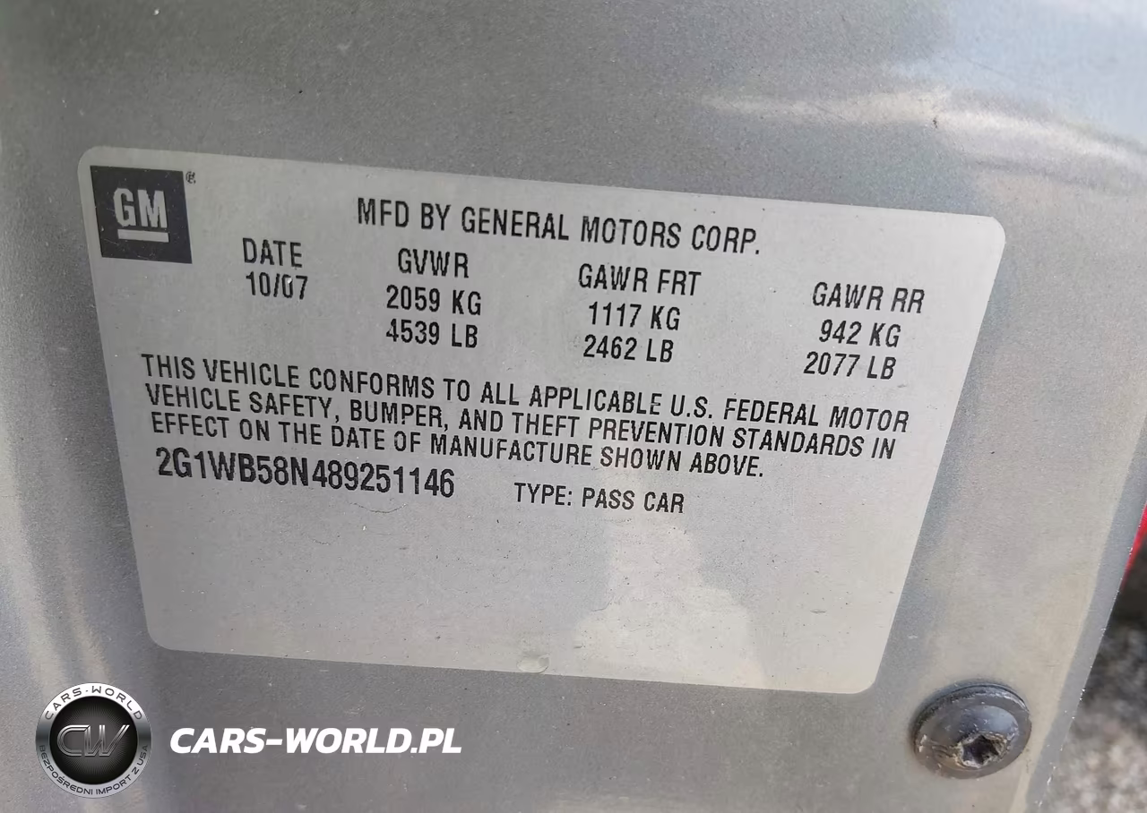 2008 Chevrolet Impala Ls VIN:2G1WB58N489251146 - 9