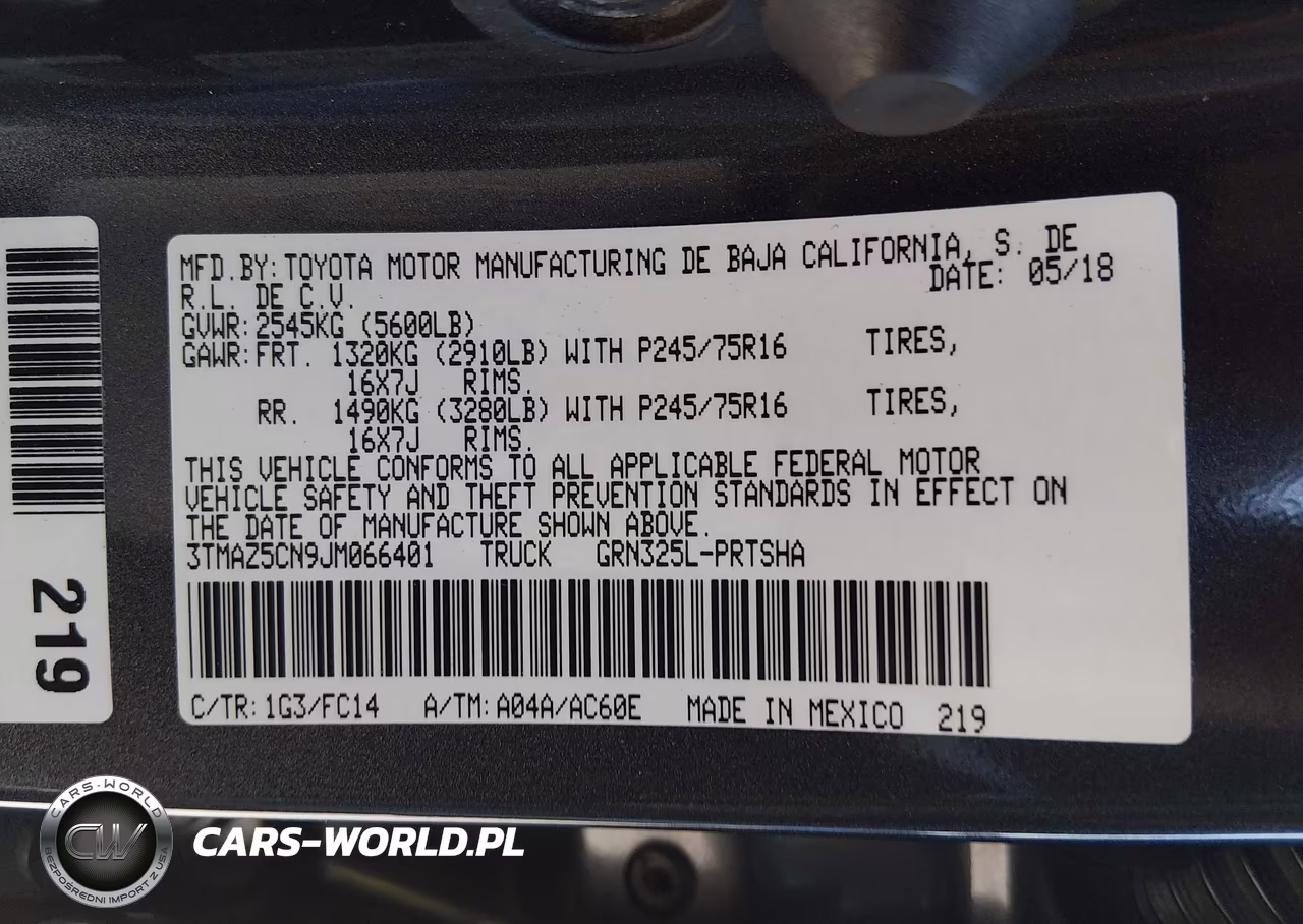 2018 Toyota Tacoma Sr5 V6 VIN:3TMAZ5CN9JM066401 - 9