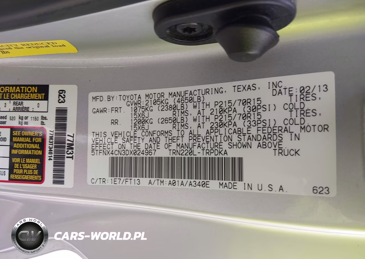 2013 Toyota Tacoma VIN:5TFNX4CN3DX024967 - 9