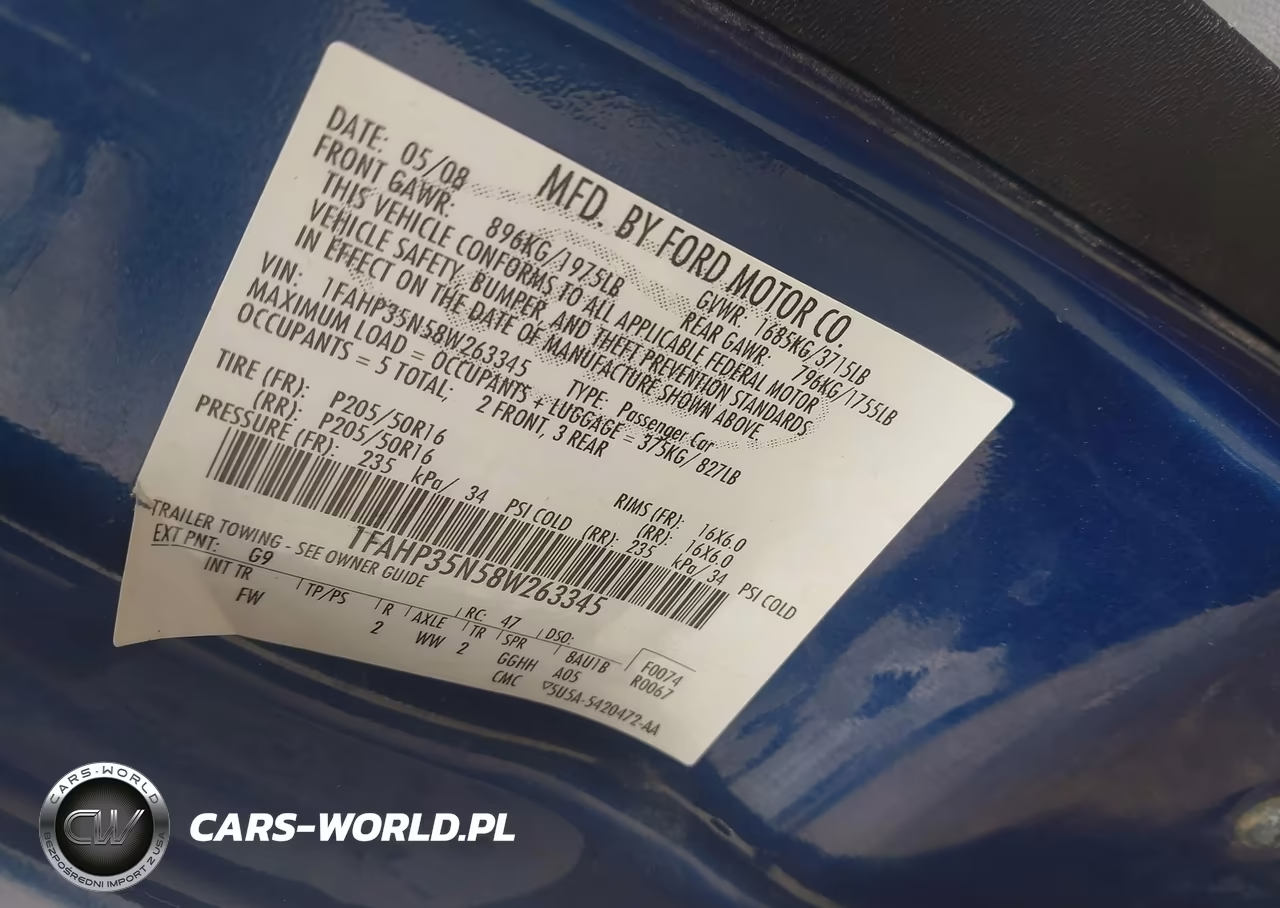 2008 Ford Focus Se-Ses VIN:1FAHP35N58W263345 - 9