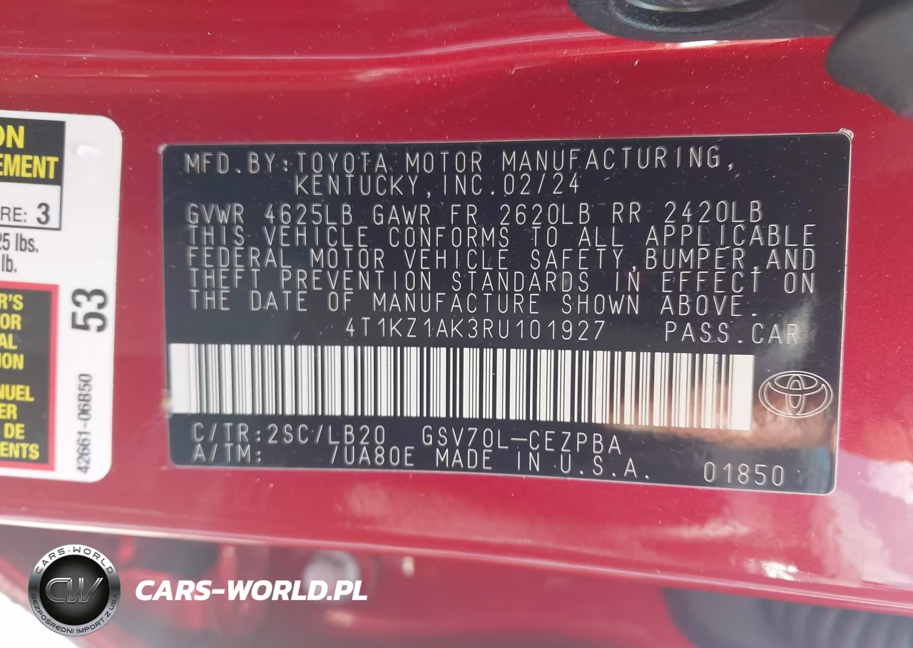2024 Toyota Camry Xse V6 VIN:4T1KZ1AK3RU101927 - 9