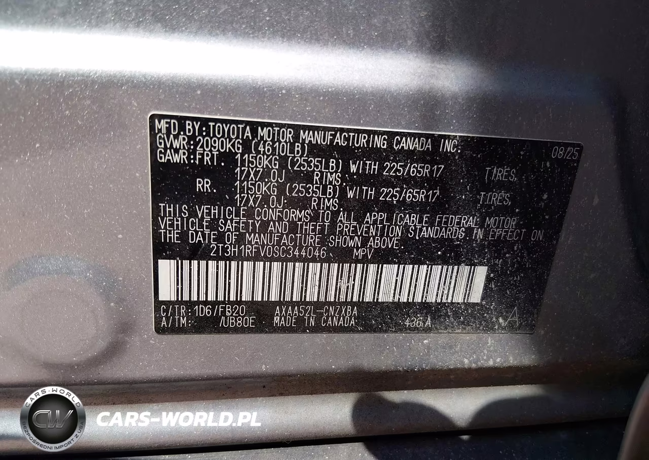 2025 Toyota Rav4 Le VIN:2T3H1RFV0SC344046 - 9