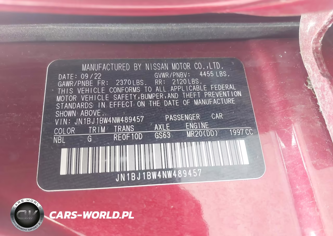2022 Nissan Rogue Sport Sv Awd Xtronic Cvt VIN:JN1BJ1BW4NW489457 - 9