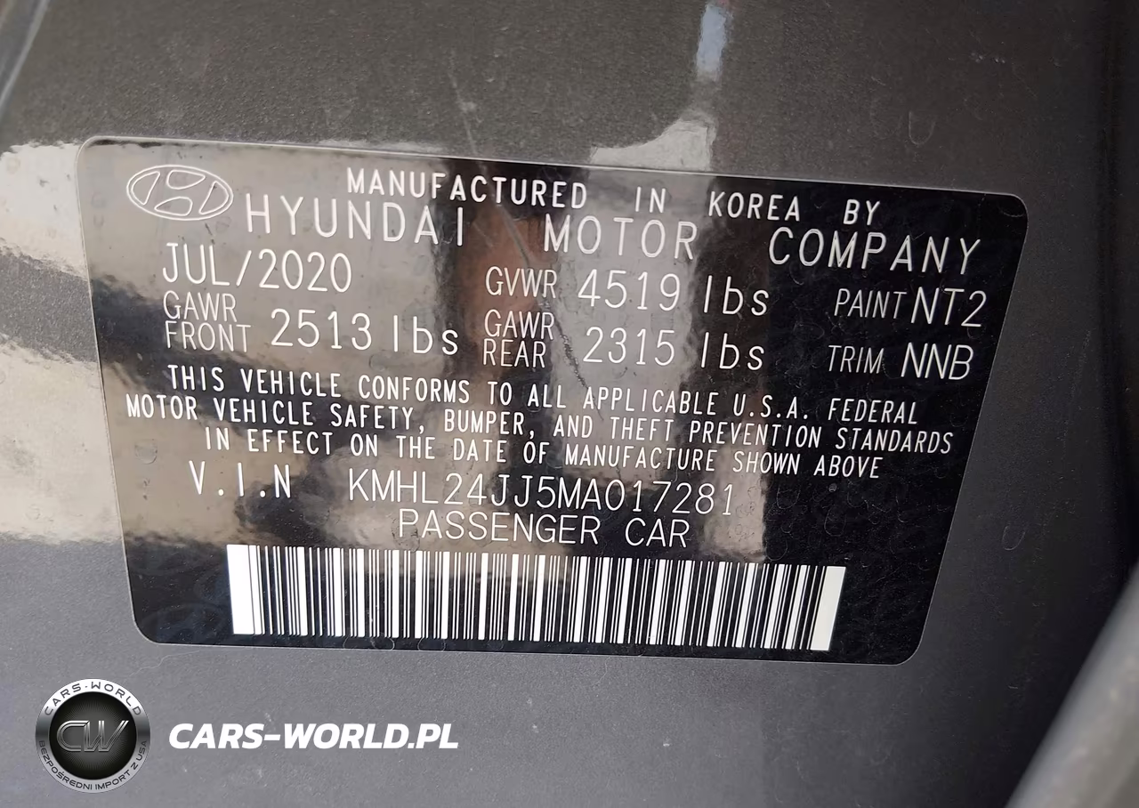 2021 Hyundai Sonata Blue VIN:KMHL24JJ5MA017281 - 9