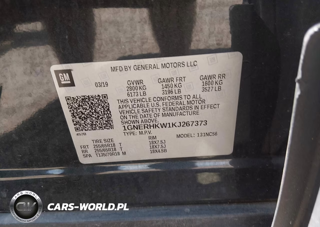 2019 Chevrolet Traverse 3Lt VIN:1GNERHKW1KJ267373 - 9