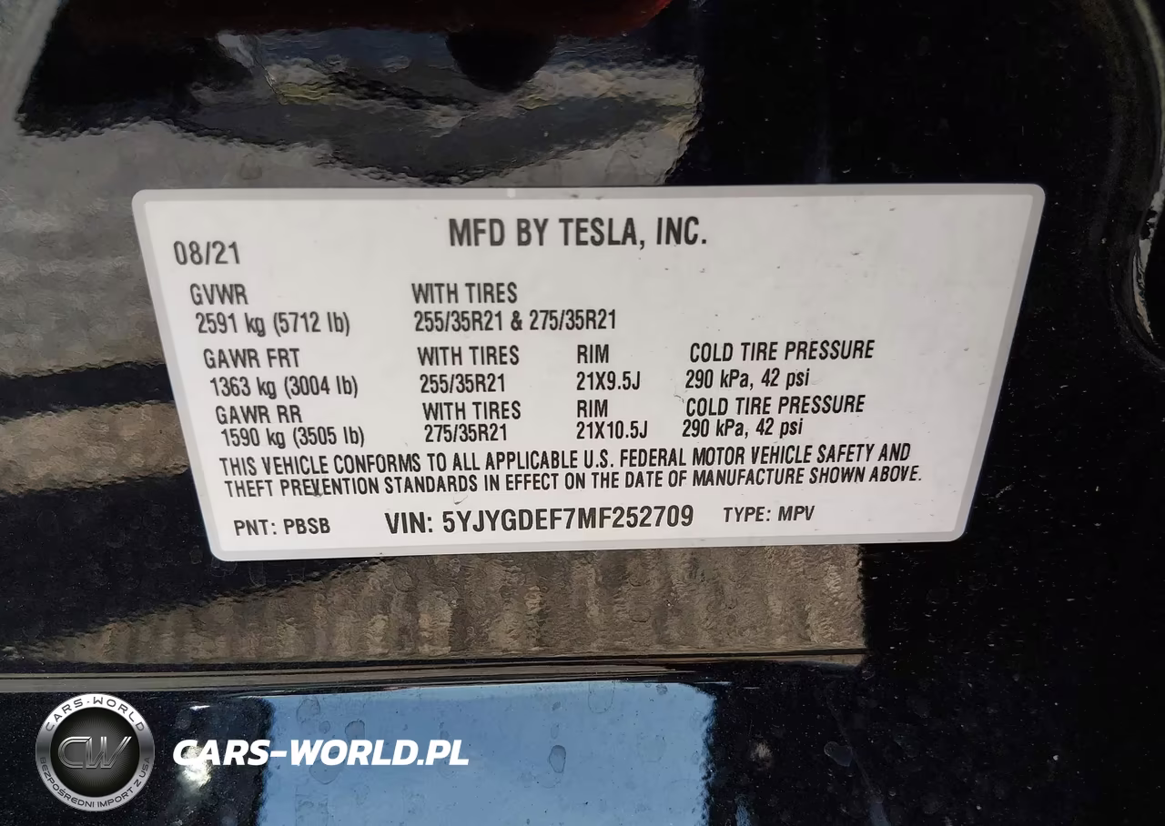 2021 Tesla Model Y Performance Dual Motor All-Wheel Drive VIN:5YJYGDEF7MF252709 - 9