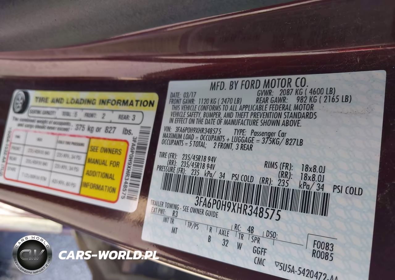 2017 Ford Fusion Se VIN:3FA6P0H9XHR348575 - 9