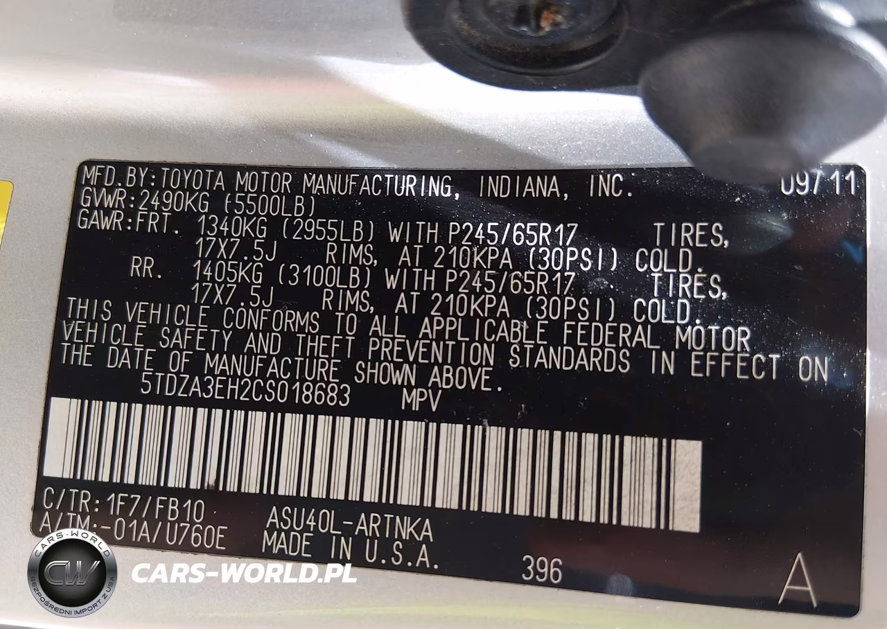 2012 Toyota Highlander VIN:5TDZA3EH2CS018683 - 9