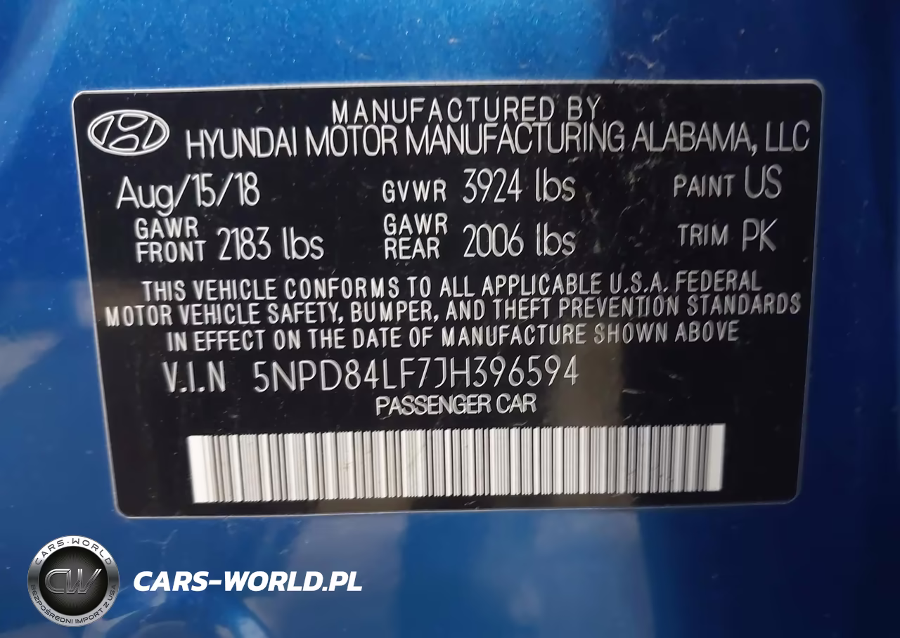 2018 Hyundai Elantra Sel VIN:5NPD84LF7JH396594 - 9