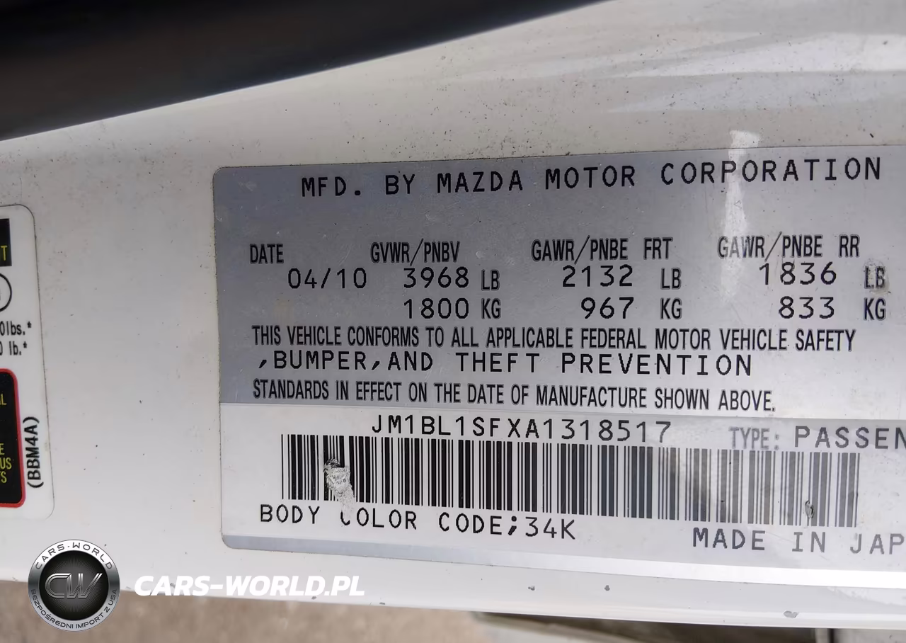 2010 Mazda Mazda3 I Touring VIN:JM1BL1SFXA1318517 - 9