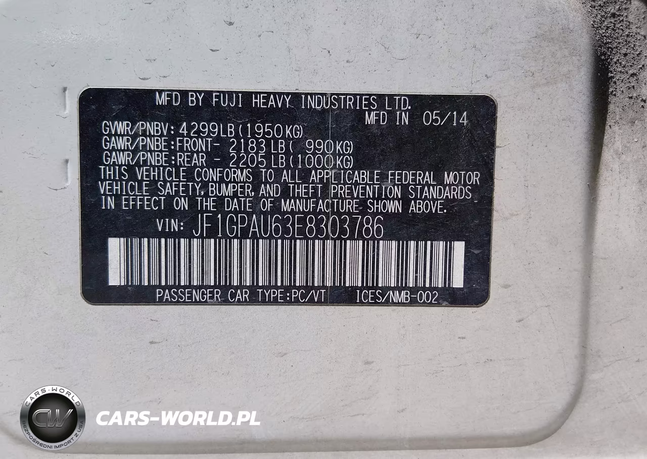 2014 Subaru Impreza 2.0I Sport Limited VIN:JF1GPAU63E8303786 - 9