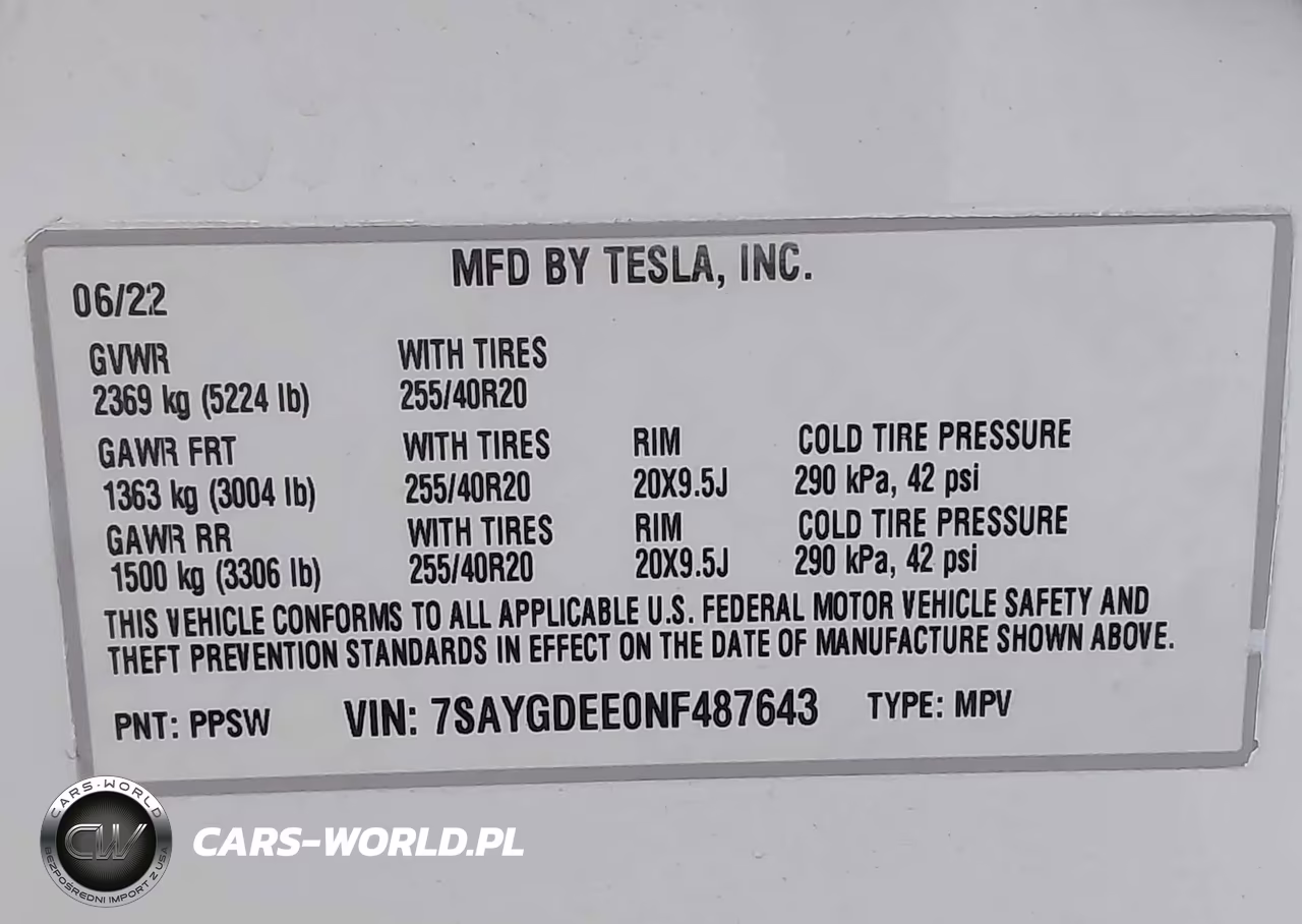 2022 Tesla Model Y Long Range Dual Motor All-Wheel Drive VIN:7SAYGDEE0NF487643 - 9