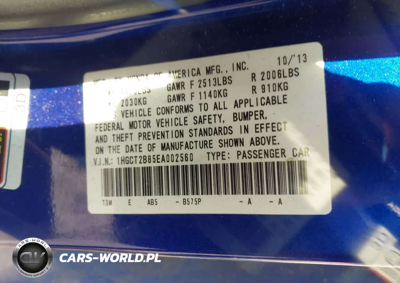 2014 Honda Accord Ex-L V-6 VIN:1HGCT2B85EA002560 - 9