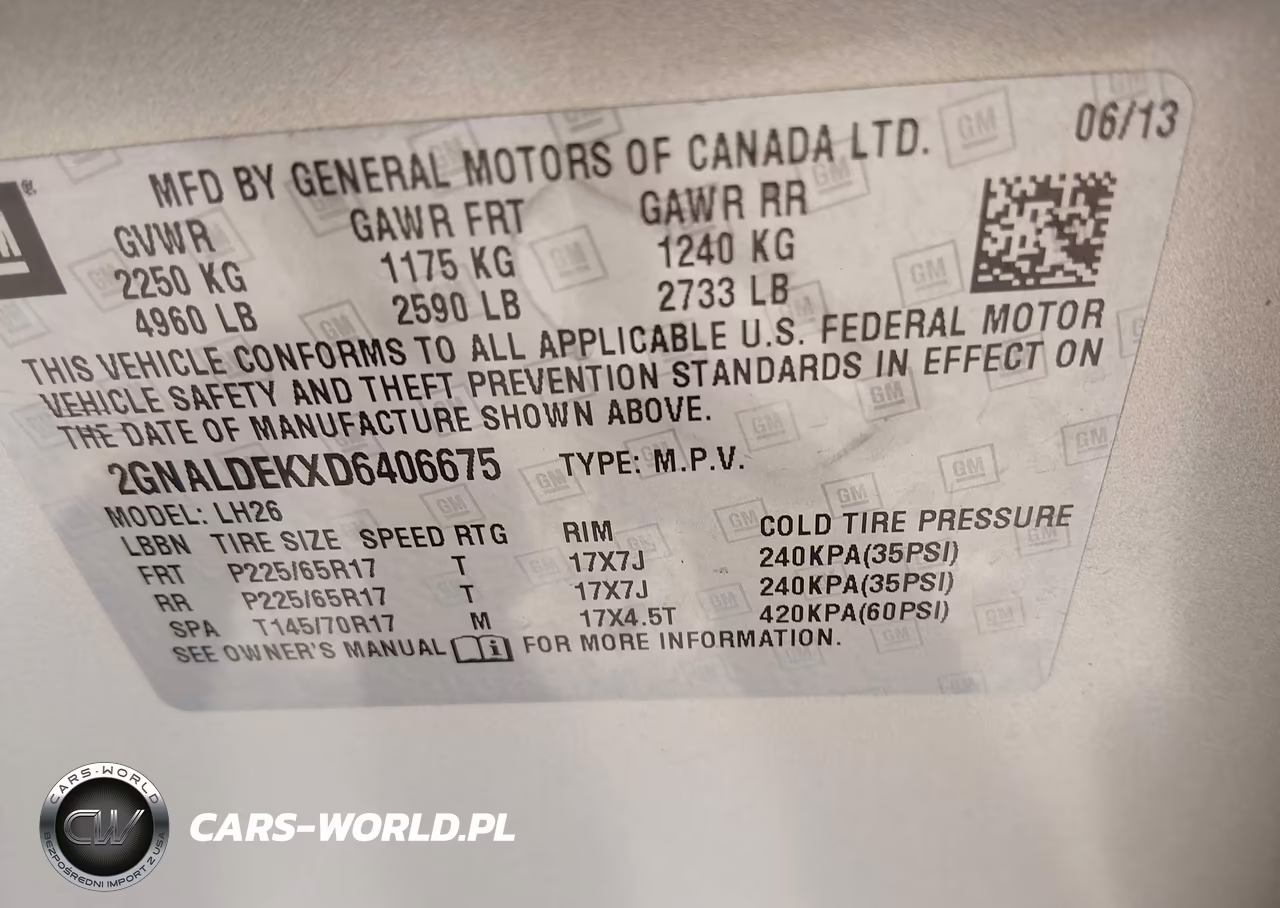 2013 Chevrolet Equinox 1Lt VIN:2GNALDEKXD6406675 - 9