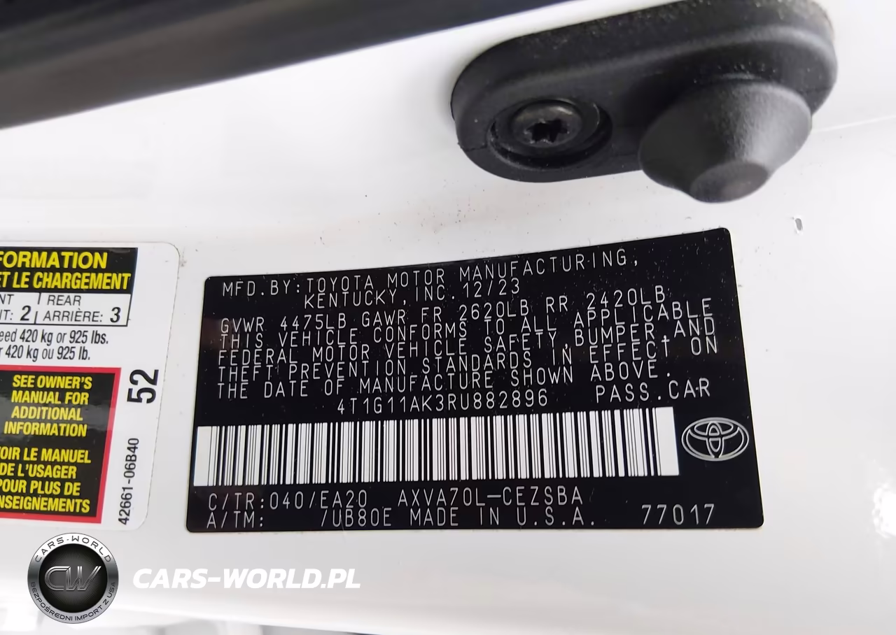 2024 Toyota Camry Se VIN:4T1G11AK3RU882896 - 9