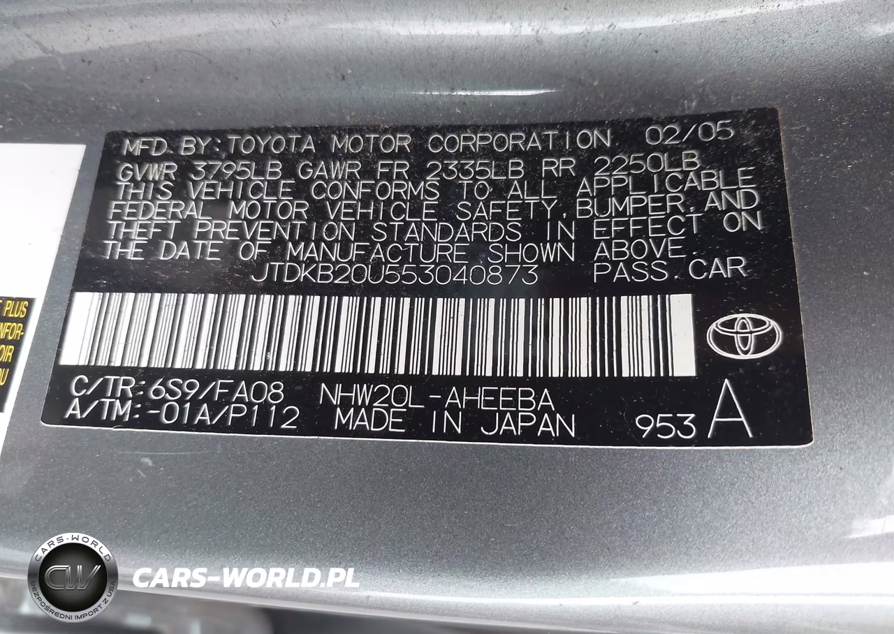 2005 Toyota Prius VIN:JTDKB20U553040873 - 9