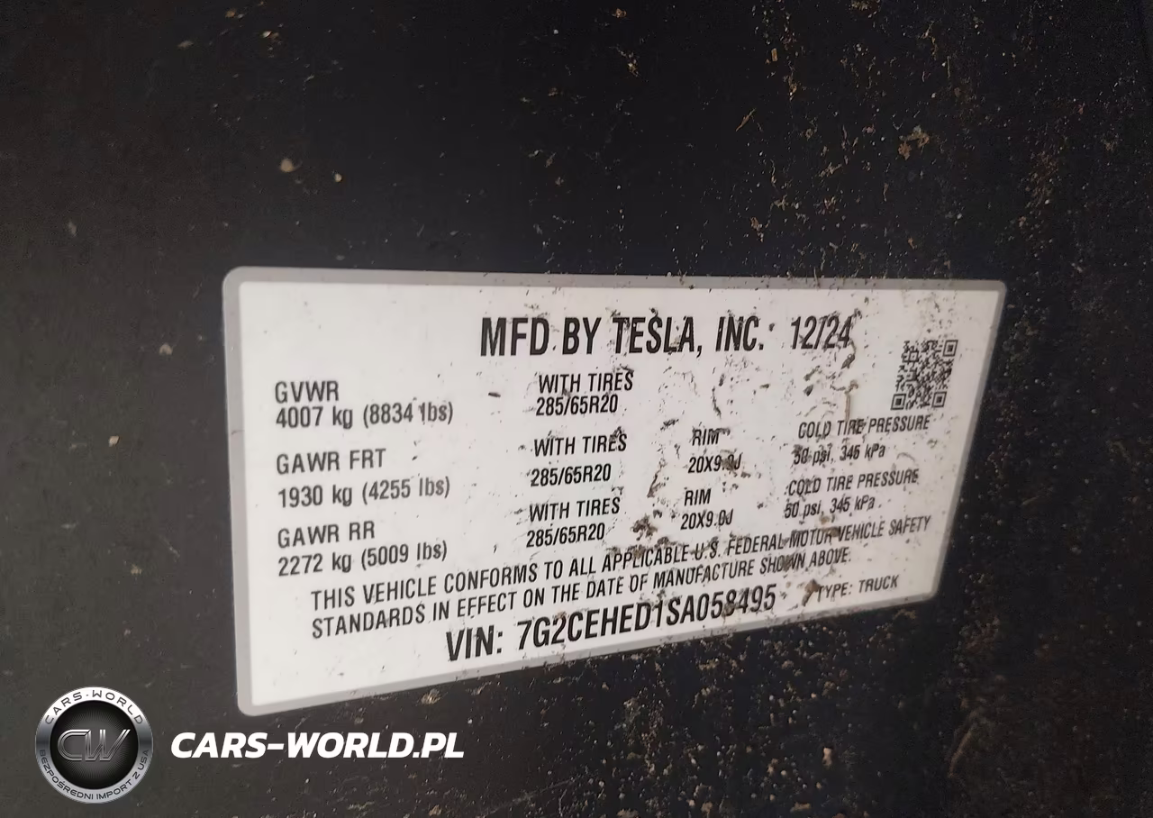 2025 Tesla Cybertruck All-Wheel Drive VIN:7G2CEHED1SA058495 - 9