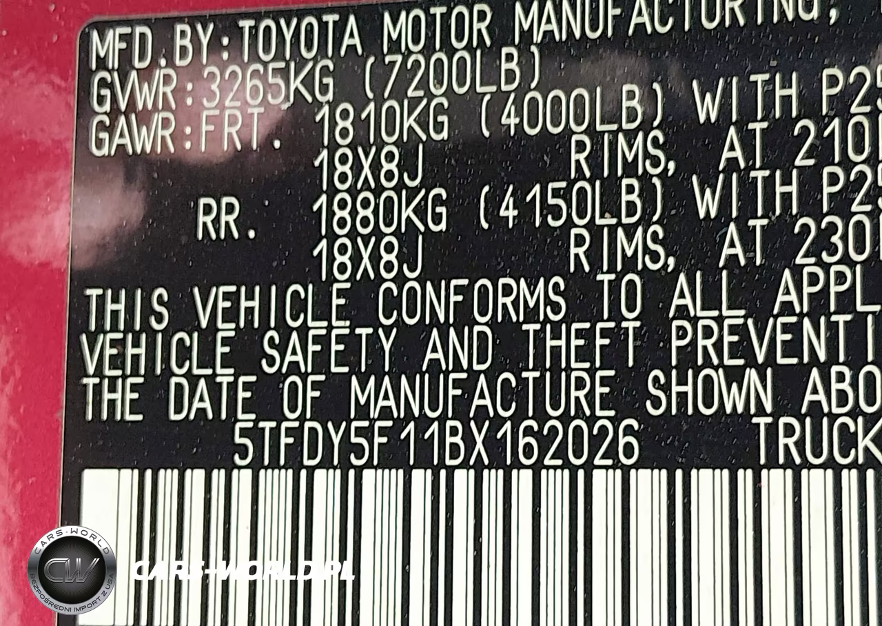 2011 Toyota Tundra Grade 5.7L V8 VIN:5TFDY5F11BX162026 - 9